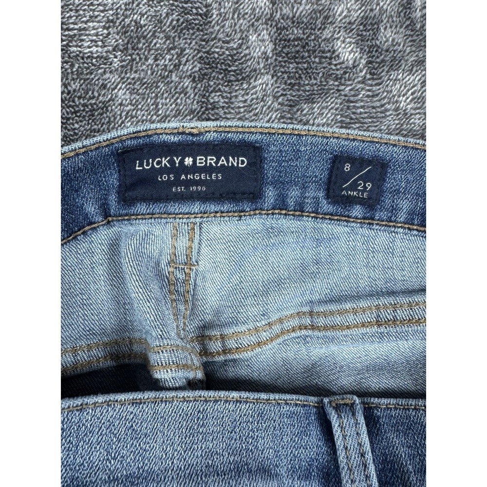 Lucky Brand Bridgette High Rise Ankle Skinny Jeans Button Fly Light Wash 8/29 - Picture 8 of 13